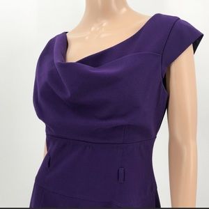 Like New Calvin Klein Eggplant Dress with Cowl Neck